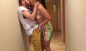 Horny couple fucks on arrival at inn
