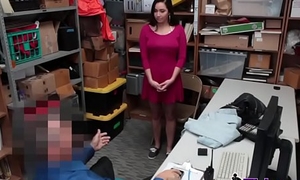 Fabulous young thief Karlee Grey getting stripped and fucked exceeding the desk